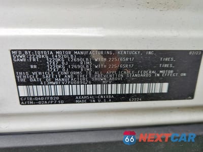Zdjęcie 13 z 13 samochodu: 2023 TOYOTA RAV4 LE VIN:4T3MWRFV7PU089076 - miniatura
