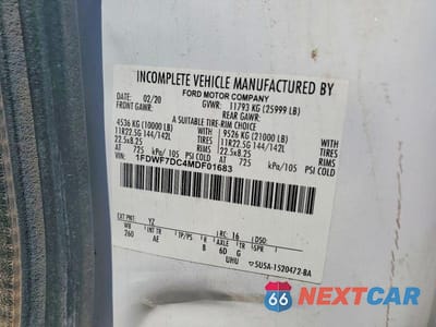 Zdjęcie 10 z 10 samochodu: 2021 FORD F750 SUPER DUTY VIN:1FDWF7DC4MDF01683 - miniatura