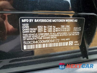 Zdjęcie 13 z 13 samochodu: 2021 BMW X5 SDRIVE 40I VIN:5UXCR4C00M9E64172 - miniatura