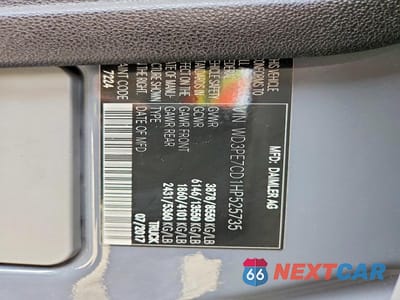 Zdjęcie 13 z 13 samochodu: 2017 MERCEDES-BENZ SPRINTER 2500 VIN:WD3PE7CD1HP525735 - miniatura
