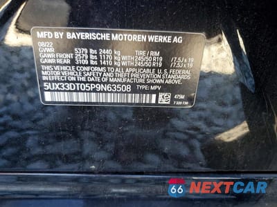 Zdjęcie 14 z 14 samochodu: 2023 BMW X4 XDRIVE30I VIN:5UX33DT05P9N63508 - miniatura