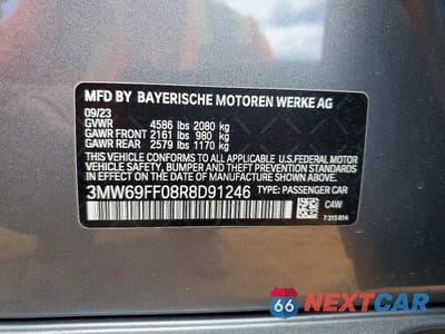 Zdjęcie 12 z 12 samochodu: 2024 BMW 330I VIN:3MW69FF08R8D91246 - miniatura