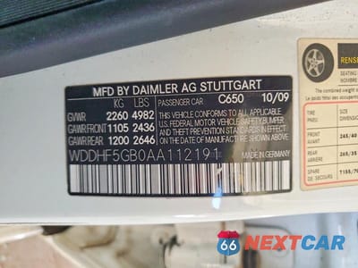 Zdjęcie 12 z 12 samochodu: 2010 MERCEDES-BENZ E 350 VIN:WDDHF5GB0AA112191 - miniatura