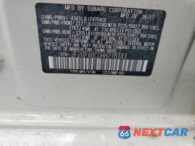 Zdjęcie 12 z 12 samochodu: 2017 SUBARU CROSSTREK PREMIUM VIN:JF2GPABC0HH278743 - miniatura
