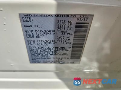 Zdjęcie 13 z 13 samochodu: 2013 INFINITI JX35 BASE VIN:5N1AL0MN3DC334816 - miniatura