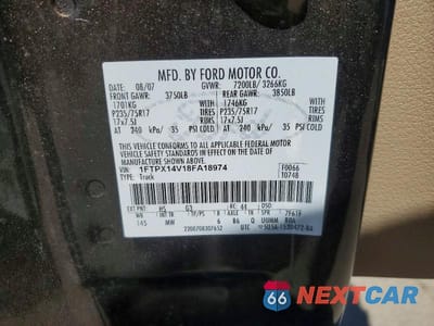 Zdjęcie 12 z 12 samochodu: 2008 FORD F150 VIN:1FTPX14V18FA18974 - miniatura