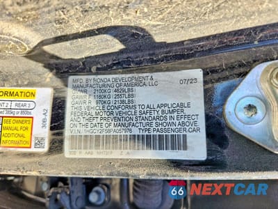 Zdjęcie 12 z 12 samochodu: 2023 HONDA ACCORD HYBRID SPORT VIN:1HGCY2F58PA057976 - miniatura