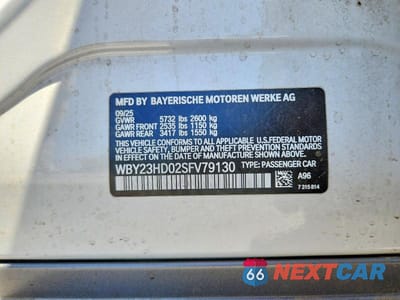 Zdjęcie 12 z 12 samochodu: 2025 BMW I4 EDRIVE 40 VIN:WBY23HD02SFV79130 - miniatura
