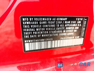 Zdjęcie 12 z 12 samochodu: 2017 VOLKSWAGEN GOLF R VIN:WVWVF7AU1HW124835 - miniatura