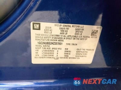 Zdjęcie 13 z 13 samochodu: 2017 CHEVROLET SILVERADO K2500 HEAVY DUTY VIN:1GC2KUEG2HZ257801 - miniatura