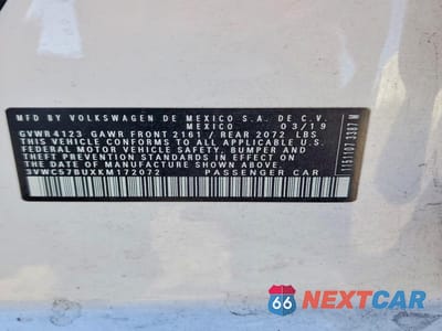 Zdjęcie 13 z 13 samochodu: 2019 VOLKSWAGEN JETTA S VIN:3VWC57BUXKM172072 - miniatura