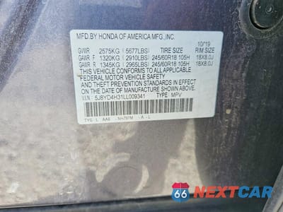 Zdjęcie 12 z 12 samochodu: 2020 ACURA MDX VIN:5J8YD4H31LL009341 - miniatura