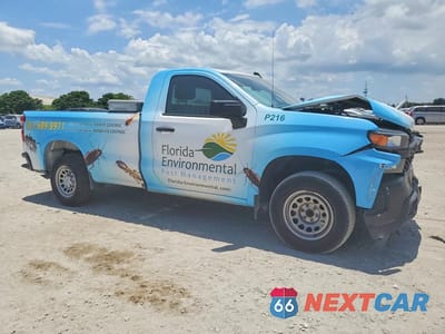 Czwarte zdjęcie samochodu z boku: 2021 CHEVROLET SILVERADO C1500 VIN:3GCNWAEK5MG325068 - miniatura