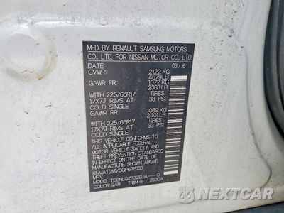Zdjęcie 14 z 14 samochodu: 2016 NISSAN ROGUE SV VIN:KNMAT2MV0GP678133 - miniatura