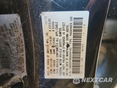 Zdjęcie 23 z 24 samochodu: 2014 HONDA ACCORD EXL VIN:1HGCR2F89EA094183 - miniatura