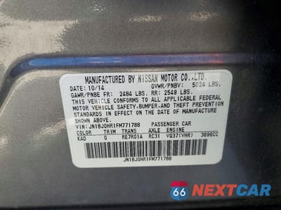 Zdjęcie 12 z 12 samochodu: 2015 INFINITI QX50 JOURNEY VIN:JN1BJ0HR1FM771788 - miniatura