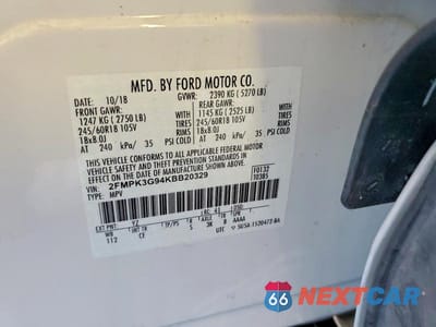 Zdjęcie 13 z 13 samochodu: 2019 FORD EDGE SE VIN:2FMPK3G94KBB20329 - miniatura