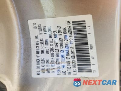Zdjęcie 12 z 12 samochodu: 2014 HONDA ACCORD LX VIN:1HGCR2F30EA051257 - miniatura