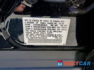 Zdjęcie 13 z 13 samochodu: 2006 ACURA MDX TOURING VIN:2HNYD18766H529224 - miniatura