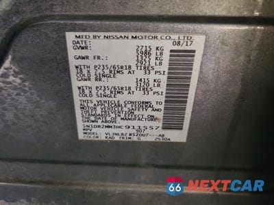 Zdjęcie 13 z 13 samochodu: 2017 NISSAN PATHFINDER S VIN:5N1DR2MM3HC911557 - miniatura