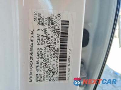 Zdjęcie 12 z 12 samochodu: 2019 HONDA ACCORD TOURING VIN:1HGCV2F91KA017579 - miniatura
