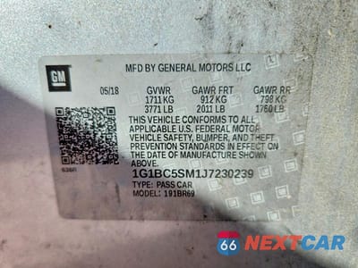 Zdjęcie 12 z 12 samochodu: 2018 CHEVROLET CRUZE LS VIN:1G1BC5SM1J7230239 - miniatura