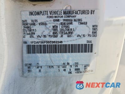 Zdjęcie 10 z 10 samochodu: 2006 FORD F550 SUPER DUTY VIN:1FDAF56P56EB62248 - miniatura