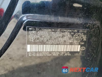 Zdjęcie 12 z 12 samochodu: 2014 LEXUS IS 350 VIN:JTHCE1D29E5001026 - miniatura