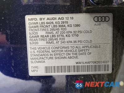 Zdjęcie 14 z 14 samochodu: 2019 AUDI Q7 PREMIUM PLUS VIN:WA1LHAF70KD024837 - miniatura