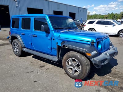 Czwarte zdjęcie samochodu z boku: 2022 JEEP WRANGLER UNLIMITED SPORT VIN:1C4HJXDN2NW166765 - miniatura