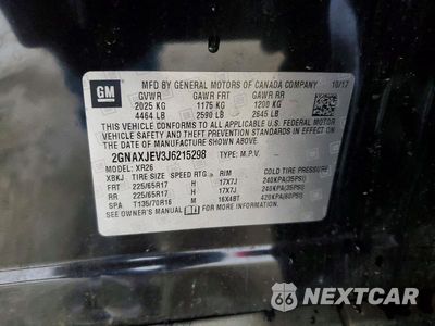 Zdjęcie 13 z 13 samochodu: 2018 CHEVROLET EQUINOX LT VIN:2GNAXJEV3J6215298 - miniatura