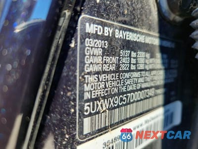 Zdjęcie 13 z 13 samochodu: 2013 BMW X3 XDRIVE28I VIN:5UXWX9C57D0D07349 - miniatura