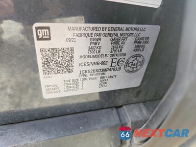 Zdjęcie 13 z 13 samochodu: 2021 GMC YUKON SLT VIN:1GKS2BKD3MR478319 - miniatura