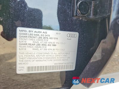 Zdjęcie 12 z 12 samochodu: 2018 AUDI Q5 PREMIUM PLUS VIN:WA1BNAFY4J2077760 - miniatura