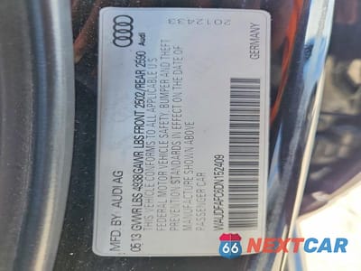 Zdjęcie 13 z 13 samochodu: 2013 AUDI A6 PREMIUM PLUS VIN:WAUDFAFC6DN152409 - miniatura