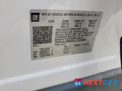 Zdjęcie 14 z 14 samochodu: 2020 GMC TERRAIN SLE VIN:3GKALMEV7LL310083 - miniatura