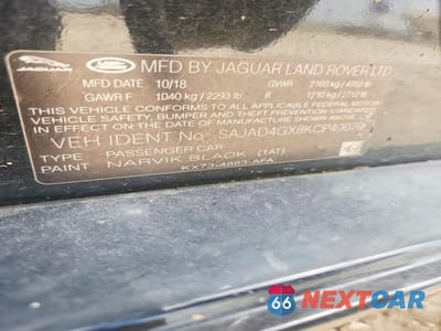 Zdjęcie 12 z 12 samochodu: 2019 JAGUAR XE PREMIUM VIN:SAJAD4GX8KCP49070 - miniatura