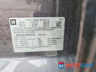 Zdjęcie 14 z 14 samochodu: 2016 GMC YUKON XL DENALI VIN:1GKS2HKJ3GR395972 - miniatura