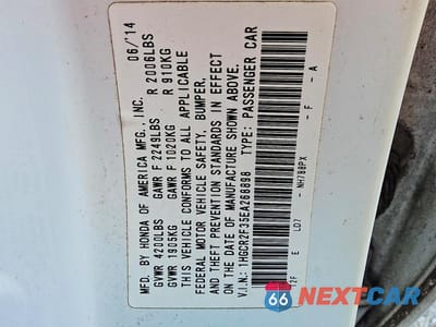 Zdjęcie 12 z 12 samochodu: 2014 HONDA ACCORD LX VIN:1HGCR2F35EA268898 - miniatura