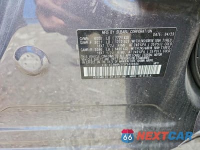 Zdjęcie 13 z 13 samochodu: 2023 SUBARU ASCENT PREMIUM VIN:4S4WMAED3P3438886 - miniatura
