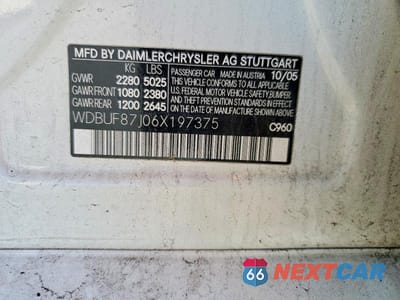 Zdjęcie 12 z 12 samochodu: 2006 MERCEDES-BENZ E 350 4MATIC VIN:WDBUF87J06X197375 - miniatura