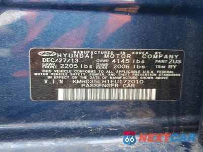 Zdjęcie 12 z 12 samochodu: 2014 HYUNDAI ELANTRA GT BASE VIN:KMHD35LH1EU172010 - miniatura
