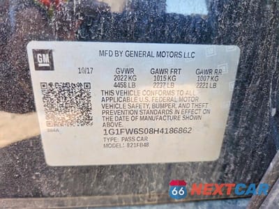 Zdjęcie 13 z 13 samochodu: 2017 CHEVROLET BOLT EV LT VIN:1G1FW6S08H4186862 - miniatura