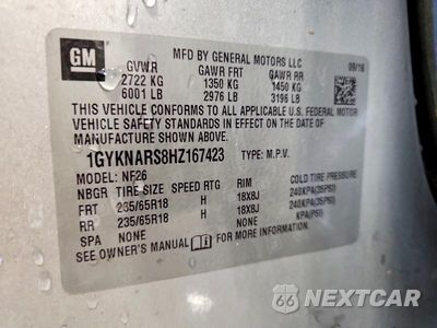 Zdjęcie 12 z 12 samochodu: 2017 CADILLAC XT5 VIN:1GYKNARS8HZ167423 - miniatura