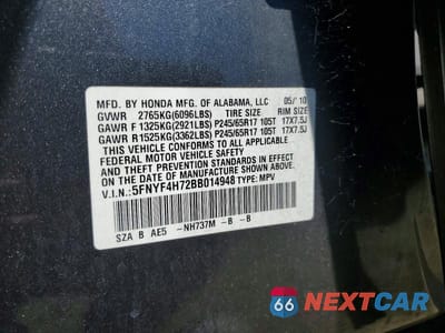 Zdjęcie 13 z 13 samochodu: 2011 HONDA PILOT EXLN VIN:5FNYF4H72BB014948 - miniatura
