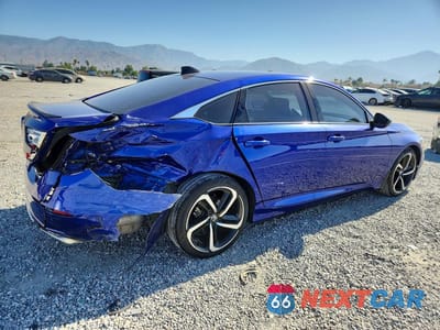 Trzecie zdjęcie samochodu z tyłu: 2022 HONDA ACCORD SPORT VIN:1HGCV1F35NA112947 - miniatura