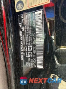 Zdjęcie 10 z 10 samochodu: 2013 MERCEDES-BENZ C 63 AMG VIN:WDDGJ7HBXDG068691 - miniatura