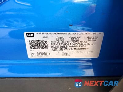 Zdjęcie 13 z 13 samochodu: 2024 CHEVROLET BLAZER 3LT VIN:3GNKBDRS1RS128954 - miniatura