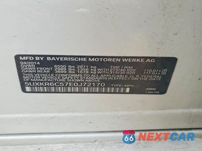 Zdjęcie 12 z 12 samochodu: 2014 BMW X5 XDRIVE50I VIN:5UXKR6C57E0J72170 - miniatura