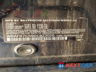 Zdjęcie 12 z 12 samochodu: 2013 BMW 535 I VIN:WBAFR7C59DC823026 - miniatura